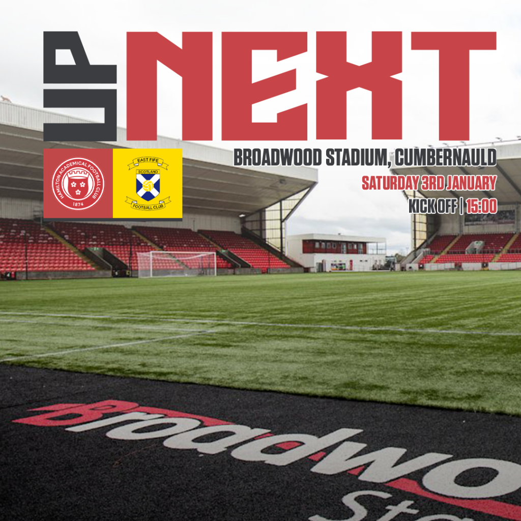 Hamilton Accies v East Fife FC | 03/01/26